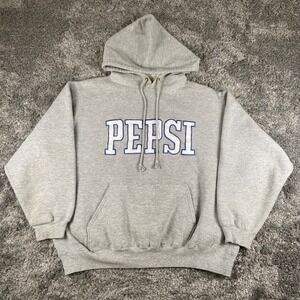 Nothing Else is a Pepsi Hoodie Mens XL Grey Pullover Sweatshirt Streetwear 90s